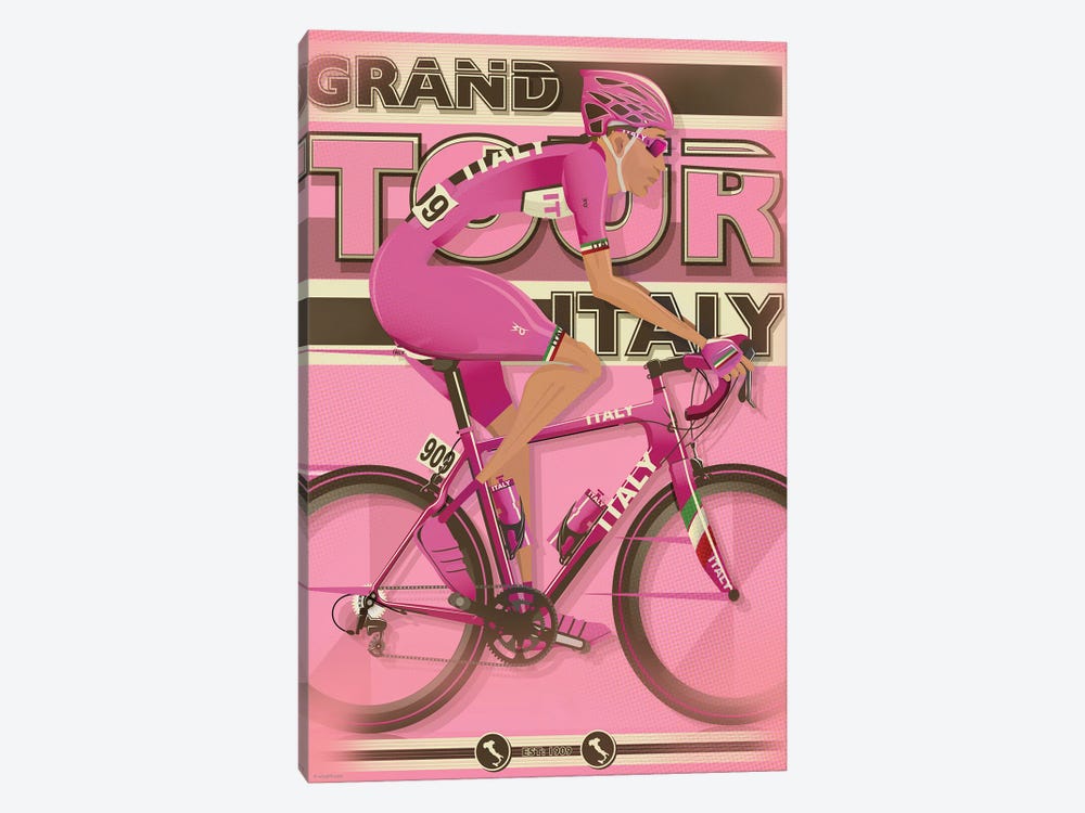 Giro D'Italia Cycling Race by WyattDesign 1-piece Canvas Art Print