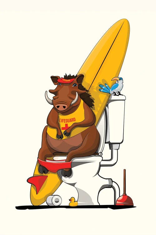Warthog On The Toilet