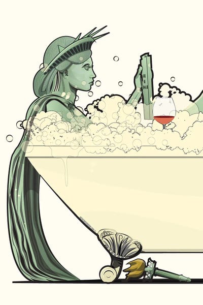 WyattDesign: Statue Of Liberty In The Bath by WyattDesign