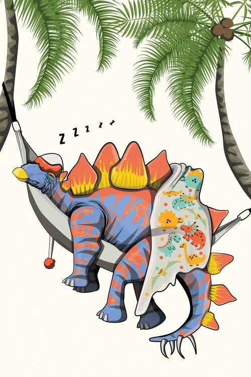 Stegosaurus In Bed