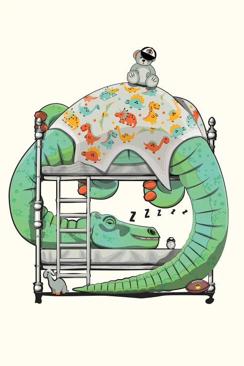 Diplodocus In Bed