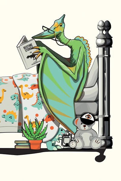 WyattDesign: Dinosaur Pterodactyl In Bed by WyattDesign