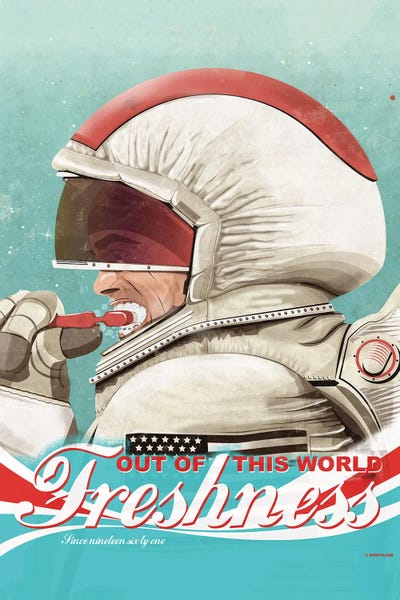 WyattDesign: Spaceman Brushing Their Teeth by WyattDesign