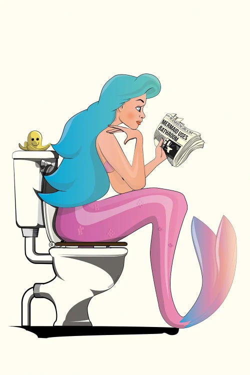 Mermaid On The Toilet