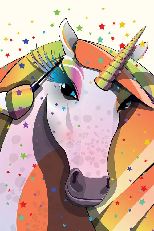 Unicorn Putting On Makeup