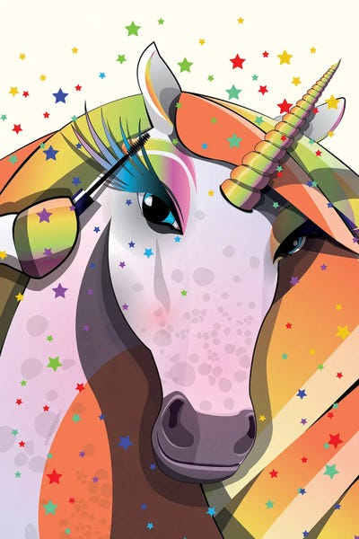 Unicorn Putting On Makeup