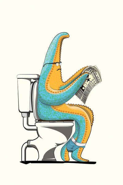 Starfish: Starfish On The Toilet by WyattDesign