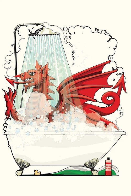 Welsh Dragon In The Bath