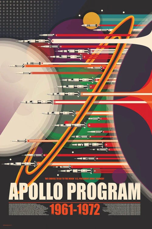 Apollo Program Space Missions by WyattDesign wall art