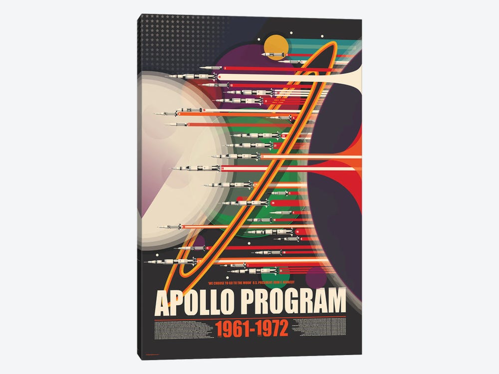Apollo Program Space Missions by WyattDesign 1-piece Canvas Art Print