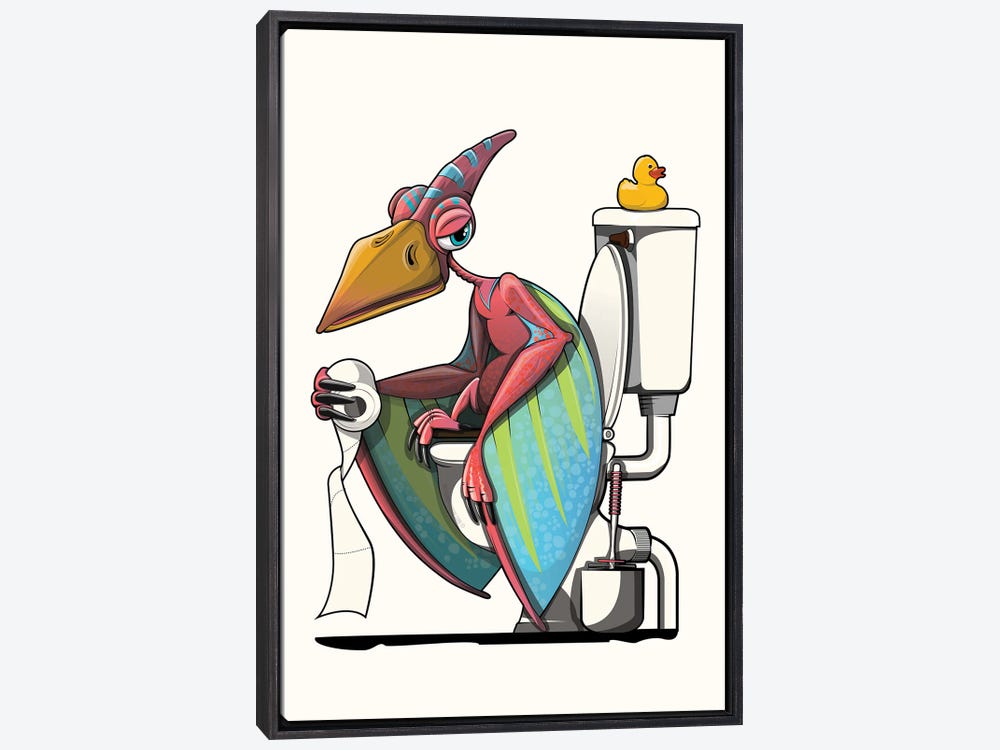 Pterodactyl on the Toilet print by Wyatt9