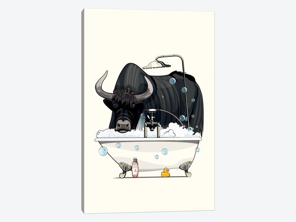 Yak In The Bath by WyattDesign 1-piece Canvas Art