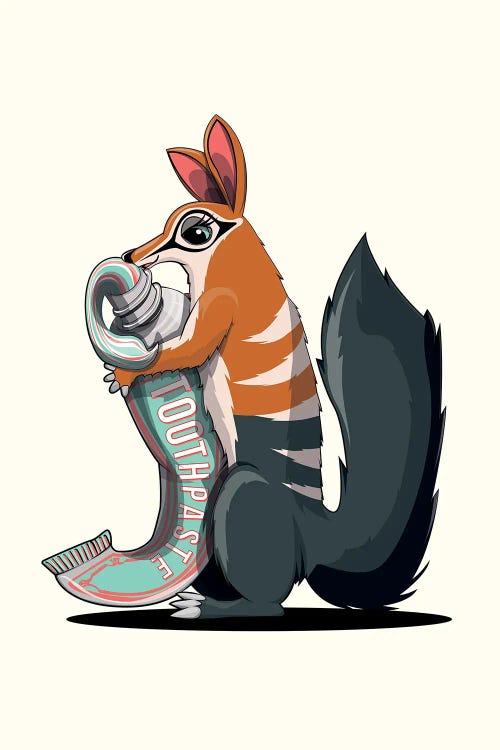 WyattDesign: Quokka Cleaning Teeth by WyattDesign