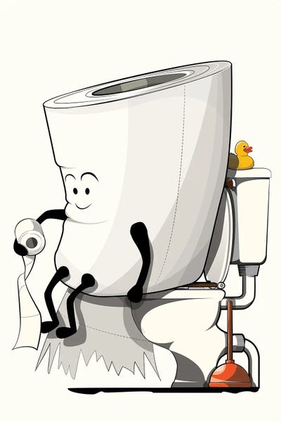 WyattDesign: Bathroom Toilet Roll On The Toilet by WyattDesign