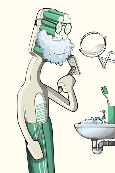 Toothbrush Shaving by WyattDesign art print