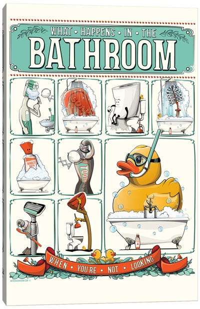 Fun Toilet Humor For Bathroom Canvas Art Print - WyattDesign