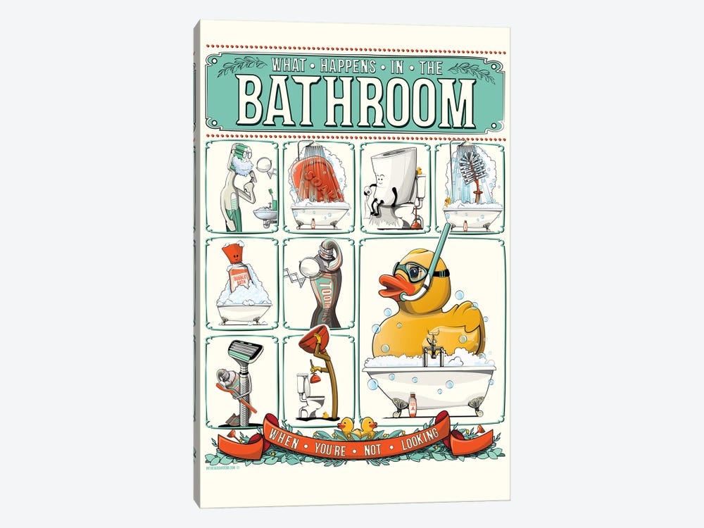 Fun Toilet Humor For Bathroom by WyattDesign 1-piece Canvas Art Print