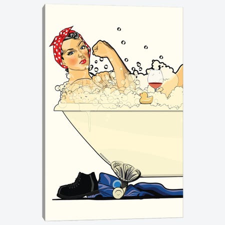 We Can Do It In The Bath Canvas Print #WYD20} by WyattDesign Canvas Art