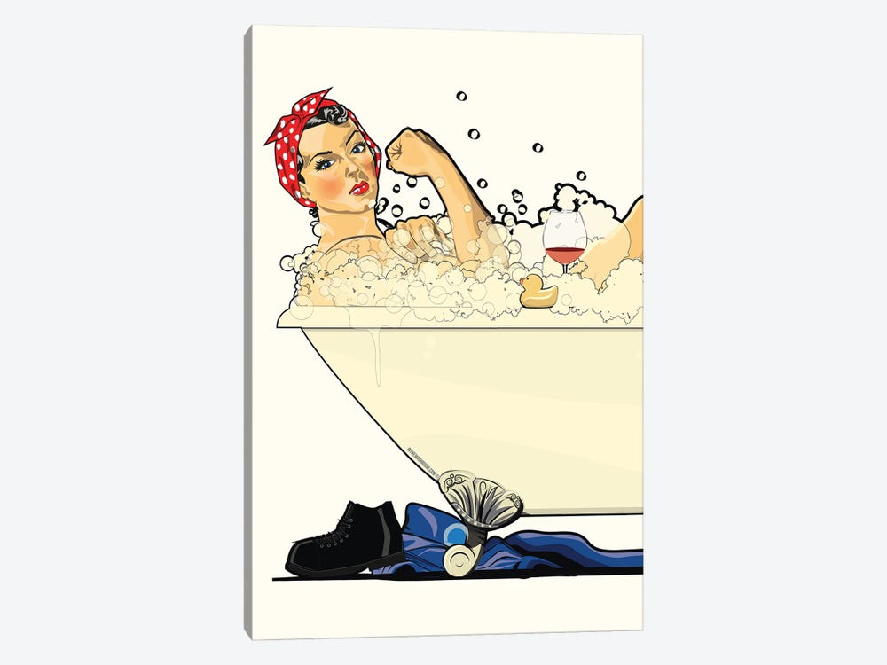 We Can Do It In The Bath by WyattDesign 1-piece Canvas Wall Art