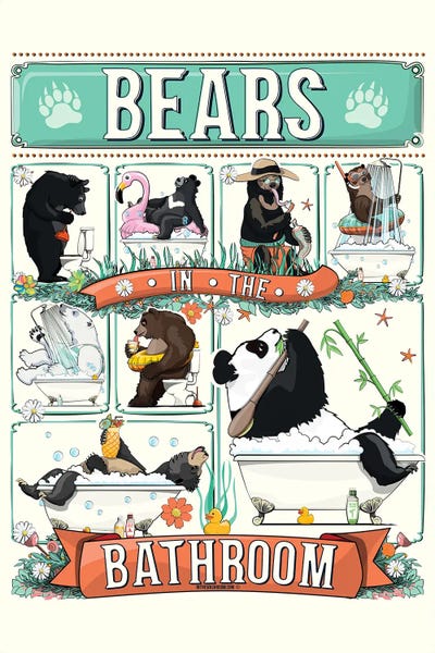 WyattDesign: Bears In The Bathroom by WyattDesign