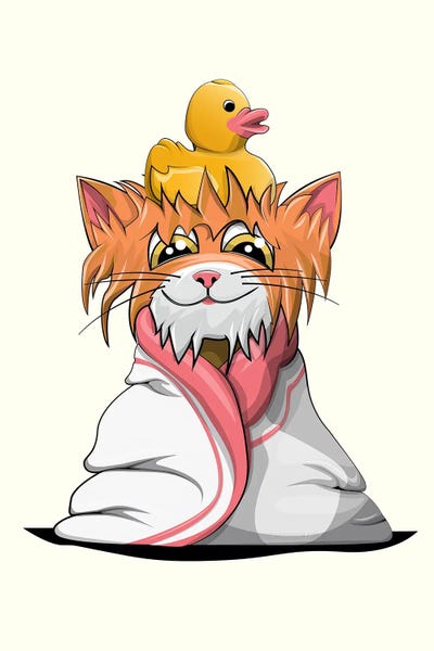 Kittens: Kitten In A Towel by WyattDesign