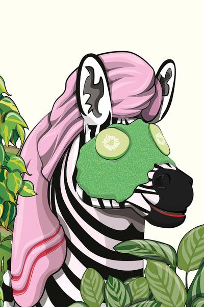 Zebras: Zebra Relaxing In Spa by WyattDesign