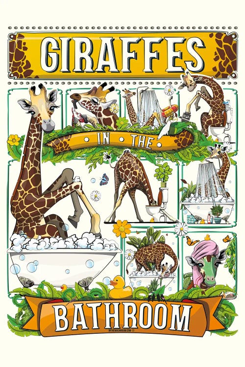 Giraffes In The Bathroom