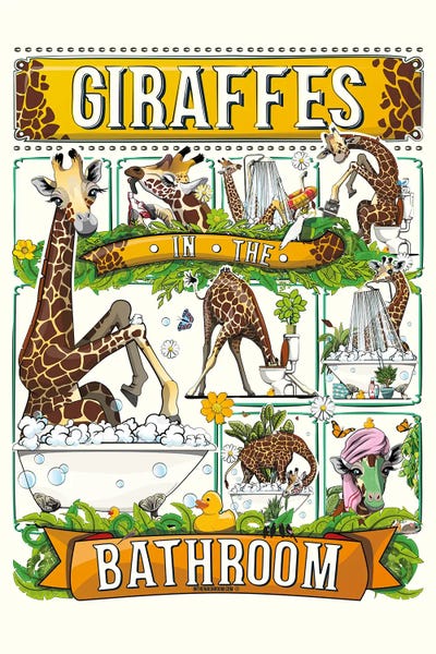 WyattDesign: Giraffes In The Bathroom by WyattDesign