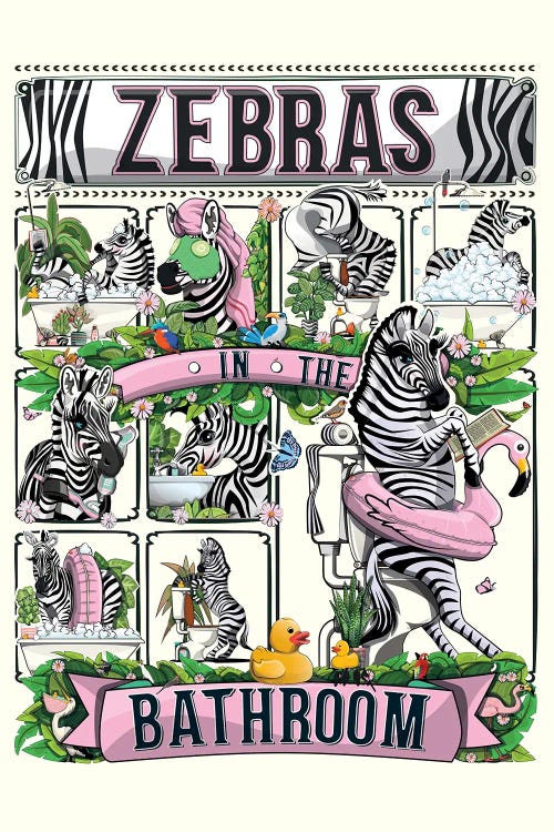 Zebras In The Bathroom