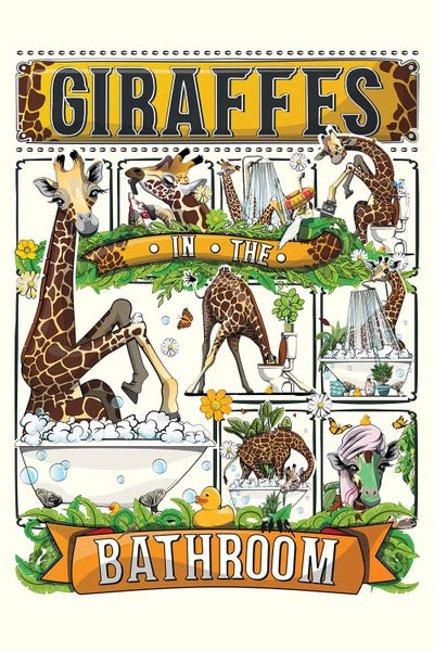 WyattDesign: Giraffes In The Bathroom by WyattDesign
