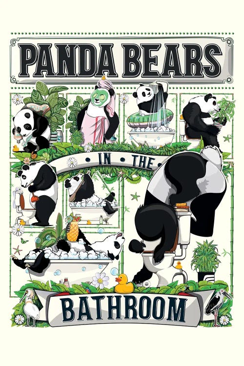 Panda Bears In The Bathroom