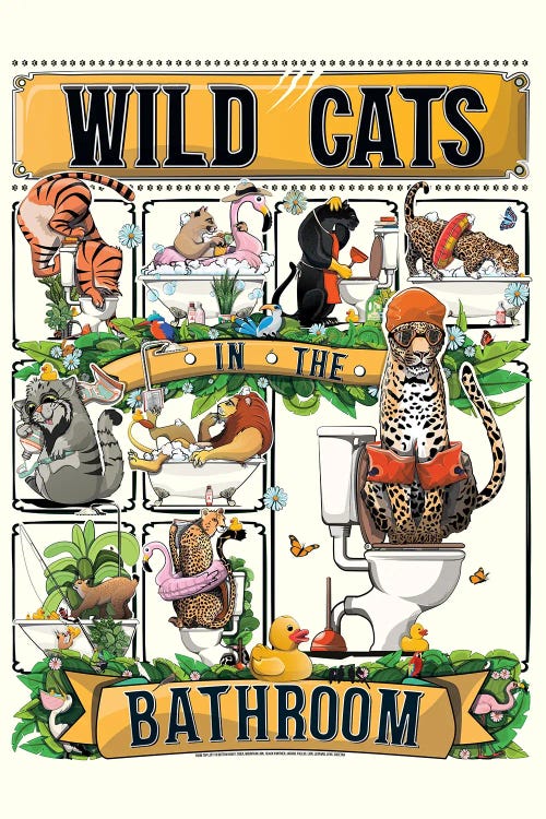 Wild Cats In The Bathroom
