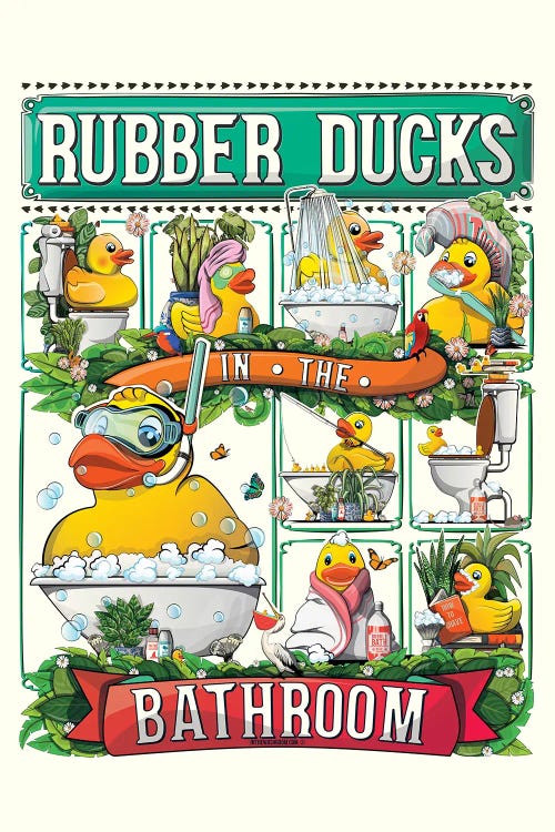 Rubber Ducks In The Bathroom