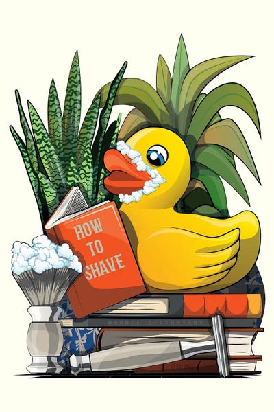 Toys & Collectibles: Rubber Duck Shaving In The Bathroom by WyattDesign