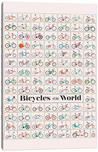 Bicycle Of The World Canvas Art Print - Sporty Dad