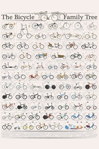 Bicycles: Bicycle Family Tree, Cycling Bike History by WyattDesign