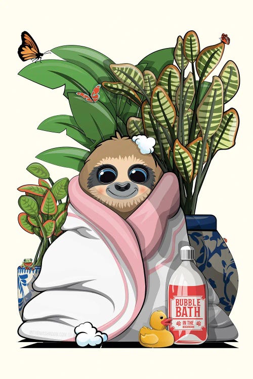 Sloth In Bath Towel