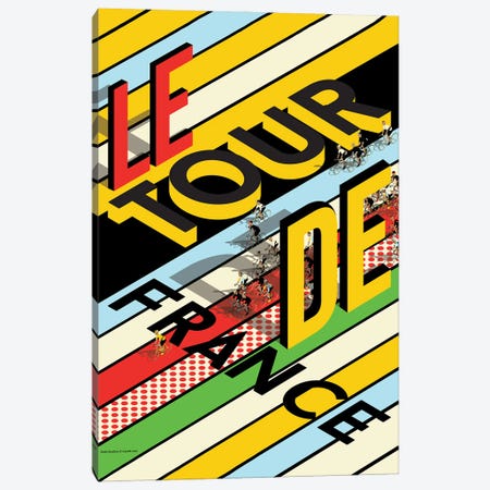 Tour De France Peloton Canvas Print #WYD36} by WyattDesign Canvas Artwork
