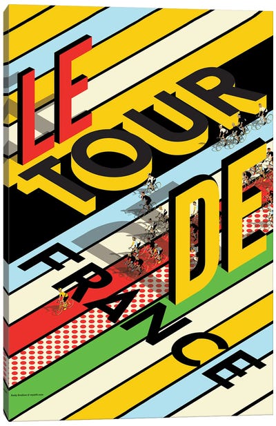 Tour De France Peloton Canvas Art Print - WyattDesign
