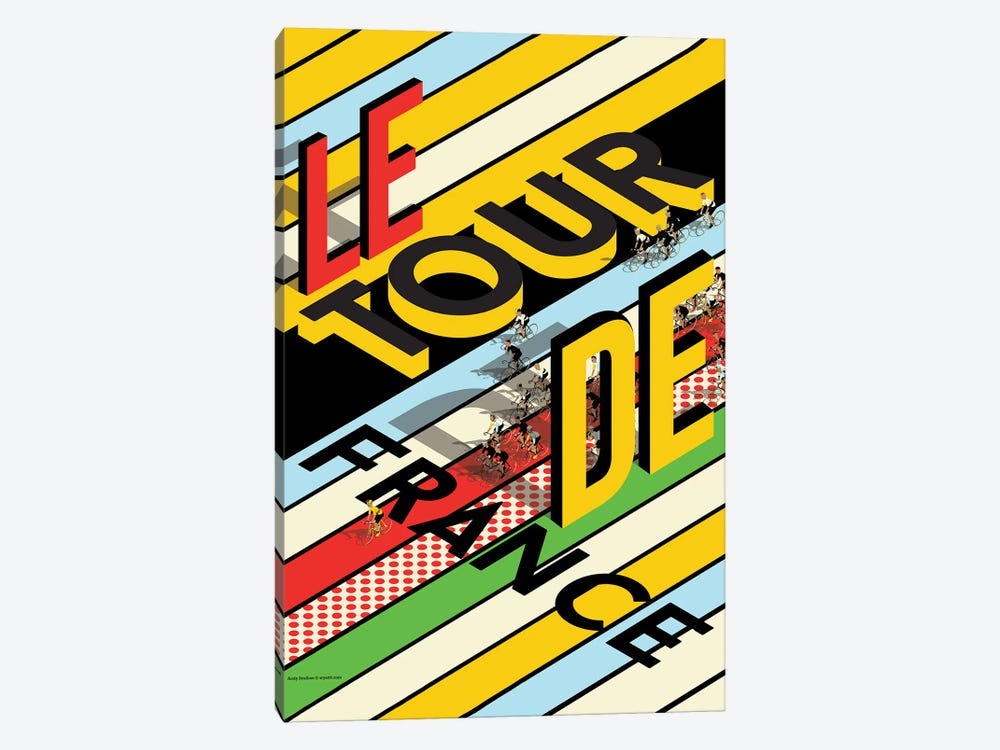Tour De France Peloton by WyattDesign 1-piece Canvas Print