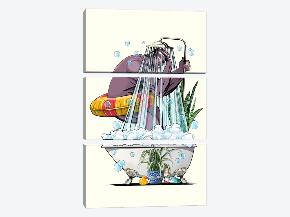Thanos In The Shower by WyattDesign 3-piece Canvas Print