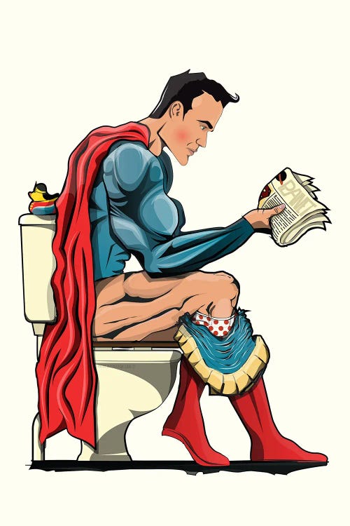 Superman On The Toilet