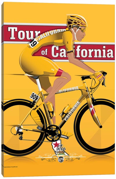 Tour Of California Cycling Race Canvas Art Print - Cycling Art