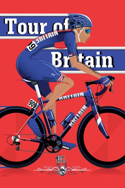 Tour Of Britain Cycling Race by WyattDesign art print