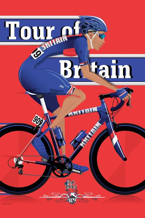 Tour Of Britain Cycling Race by WyattDesign wall art