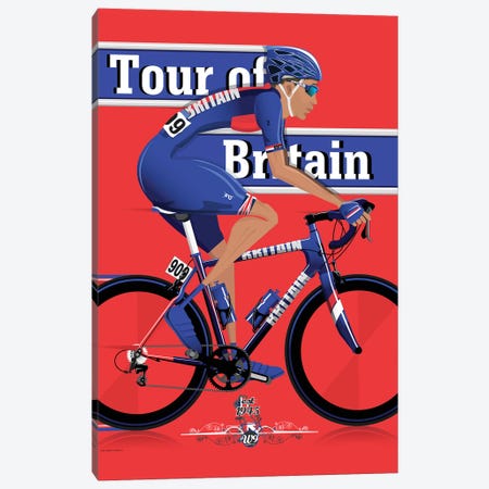 Tour Of Britain Cycling Race Canvas Print #WYD39} by WyattDesign Canvas Art Print