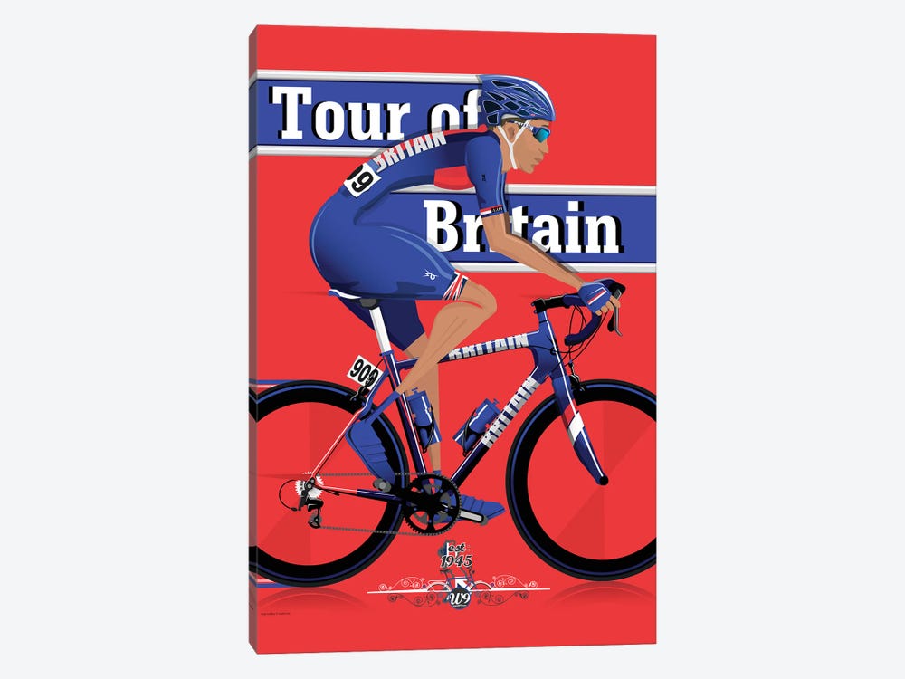 Tour Of Britain Cycling Race by WyattDesign 1-piece Canvas Art
