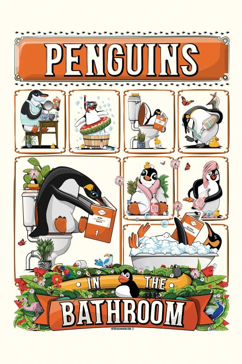 Penguins In The Bathroom