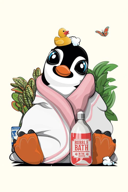 Penguin In A Bath Towel