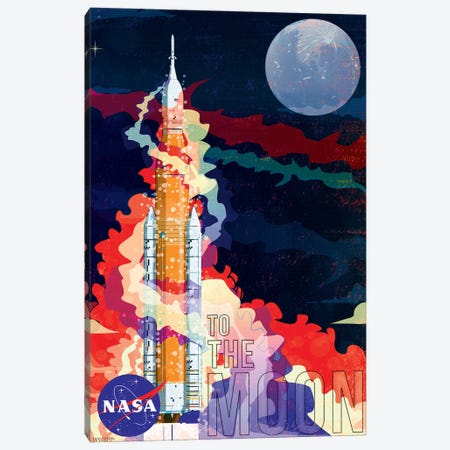 Nasa Sls Space Rocket Canvas Print #WYD46} by WyattDesign Canvas Art Print